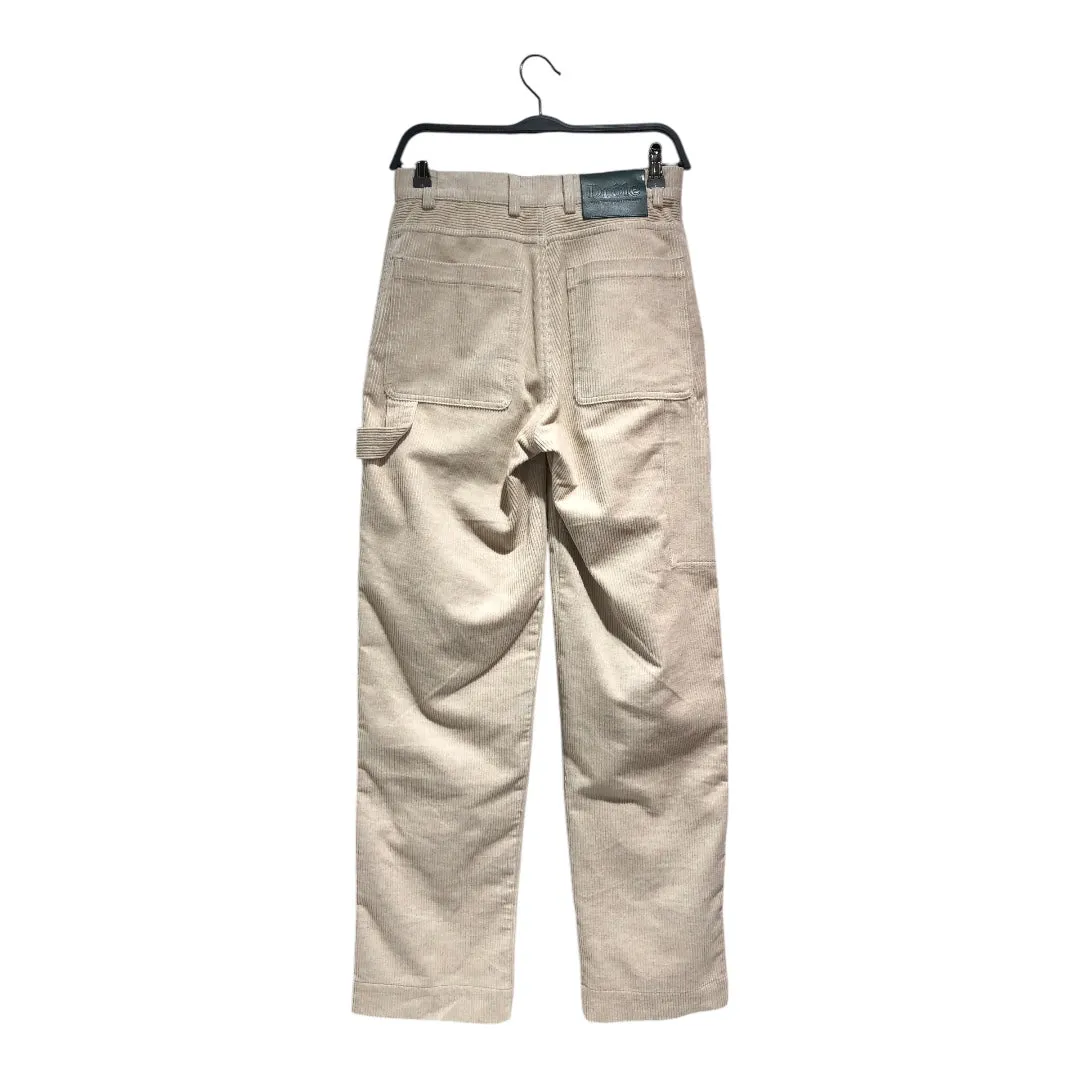 DROLE DE MONSIEUR/Straight Pants/XS/Cotton/CRM/CORDUROY CARPENTER PANTS