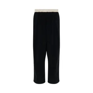 Drop Crotch Corduroy Pants in Black