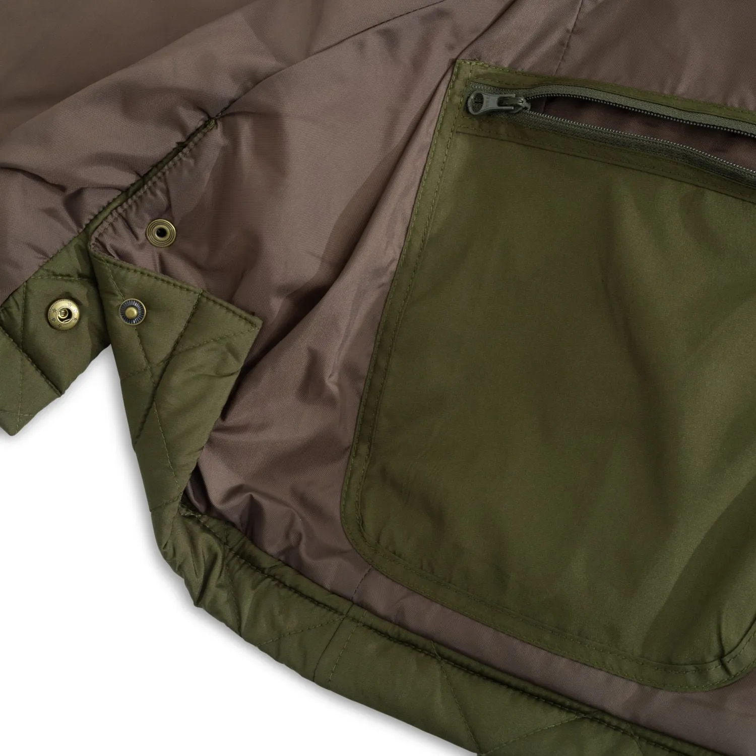 Evans Quilted Jacket: Olive