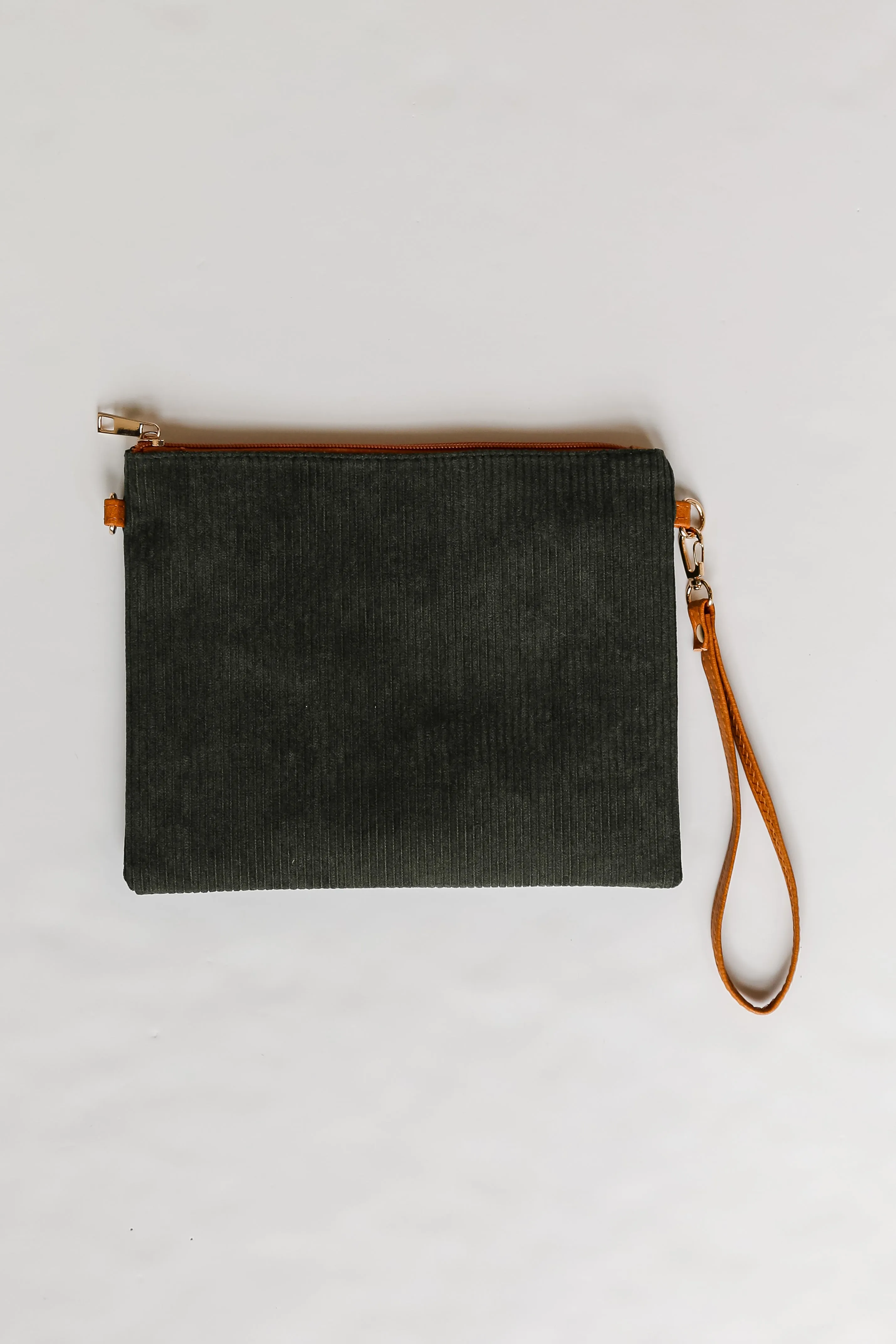 FINAL SALE - Unbelievably Cute Olive Corduroy Crossbody Bag