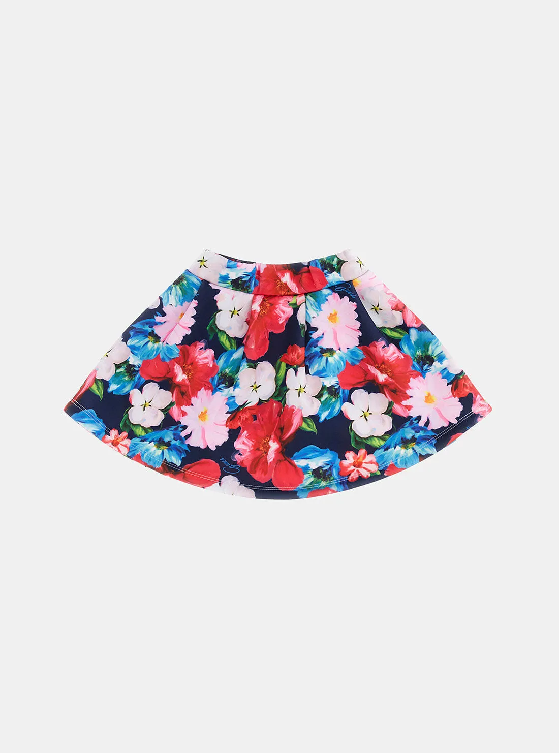 Floral Stretch Scuba Midi Skirt (2-7)