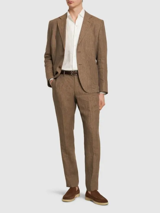 Frescobol Carioca   Alfonso tailored linen pants 