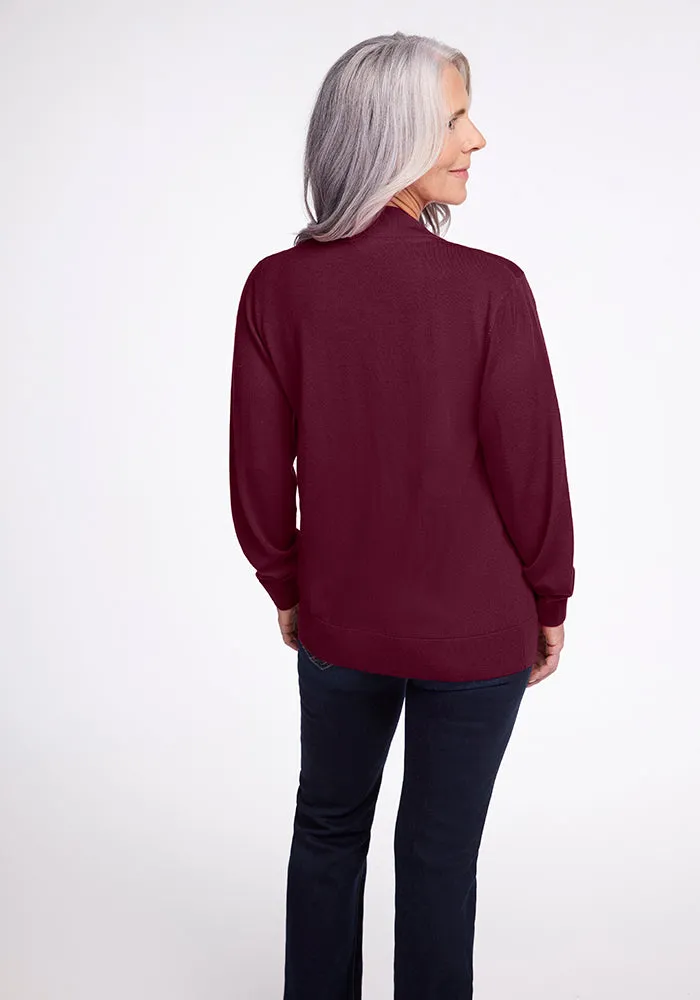 Gia Sweater - Cabernet Crush