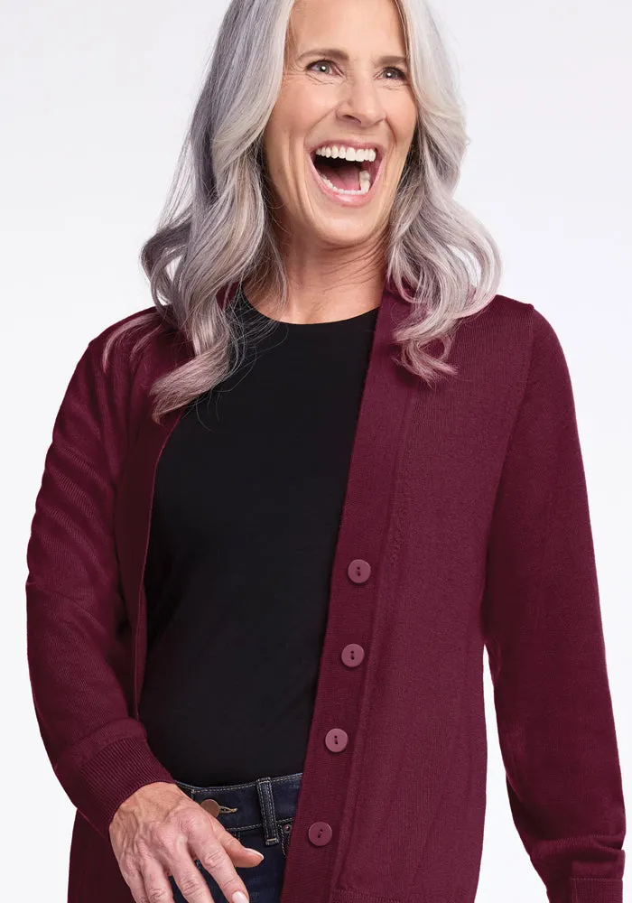 Gia Sweater - Cabernet Crush