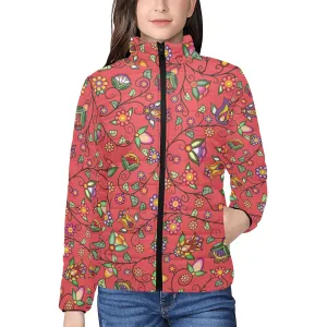 Heartbeat Petals Red Women's Padded Jacket