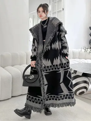 HEYFANCYSTYLE Haute Couture Oversized Thick Cardigan