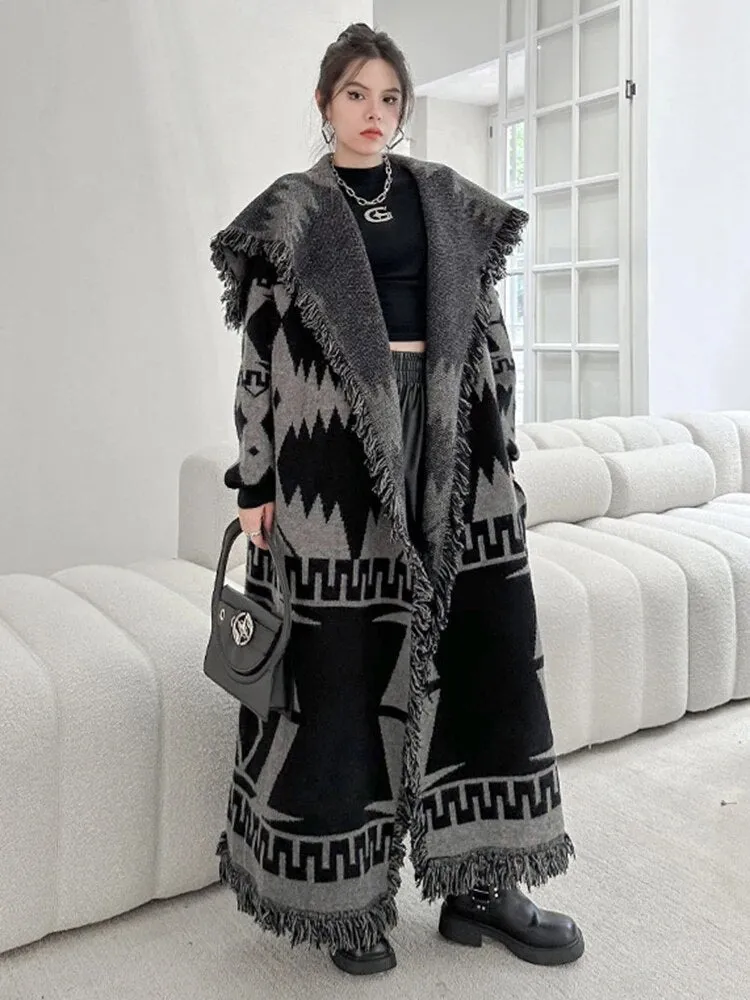 HEYFANCYSTYLE Haute Couture Oversized Thick Cardigan