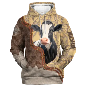 Holstein Lovers In Barley Pattern Hoodie