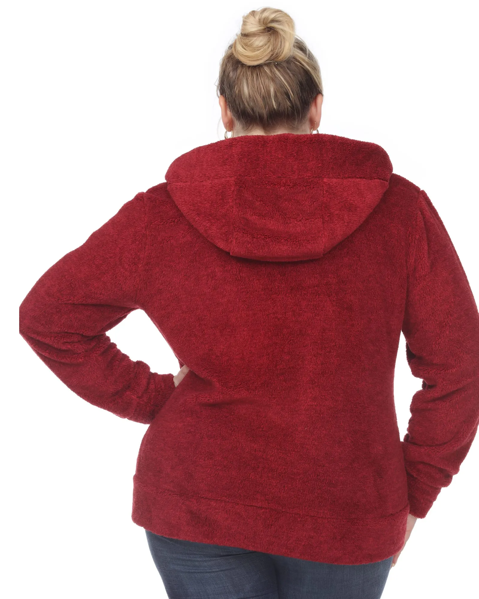 Hooded Sherpa Jacket | Red