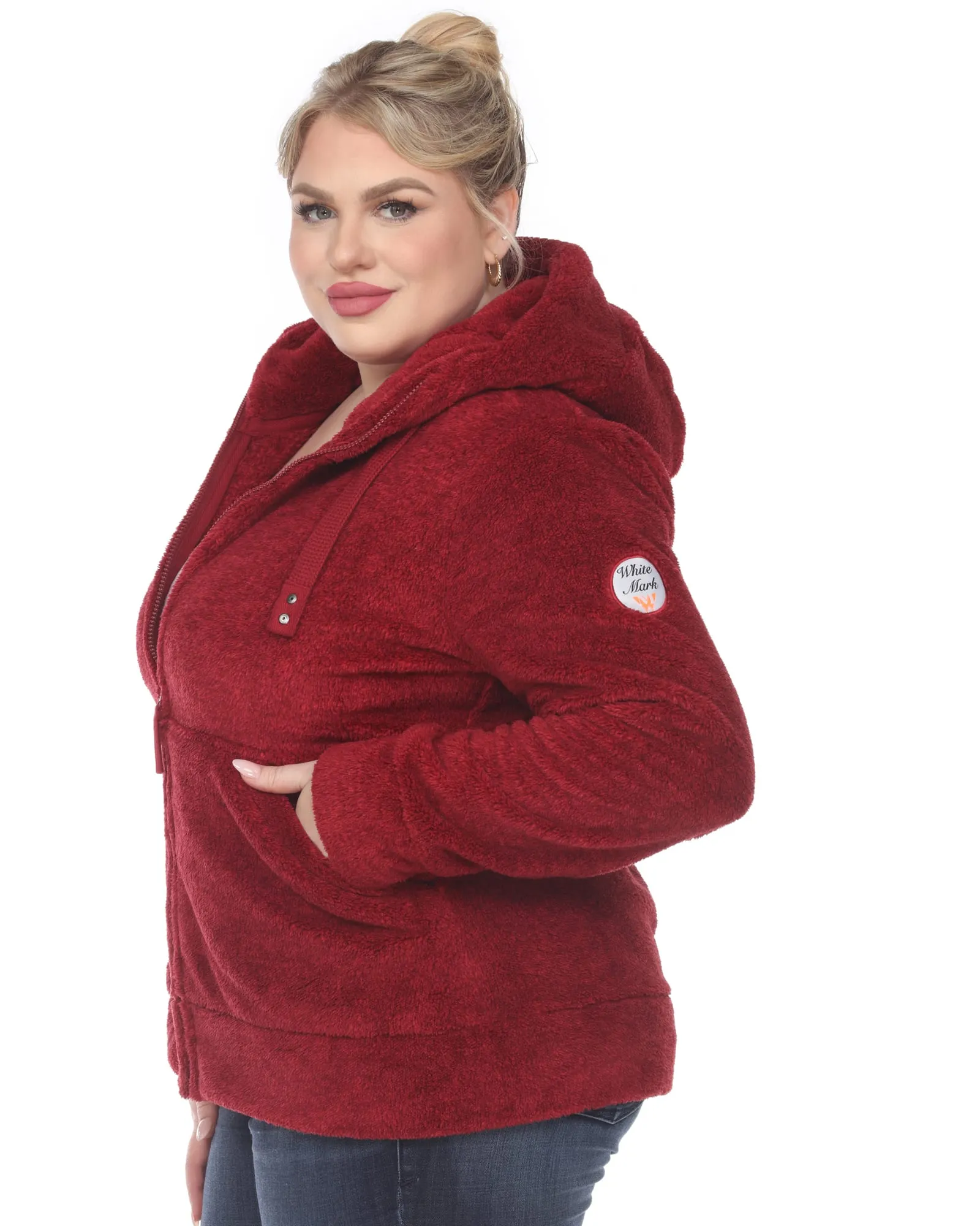 Hooded Sherpa Jacket | Red