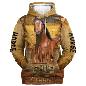 Horse Life Is Simple A Farm Hoodie