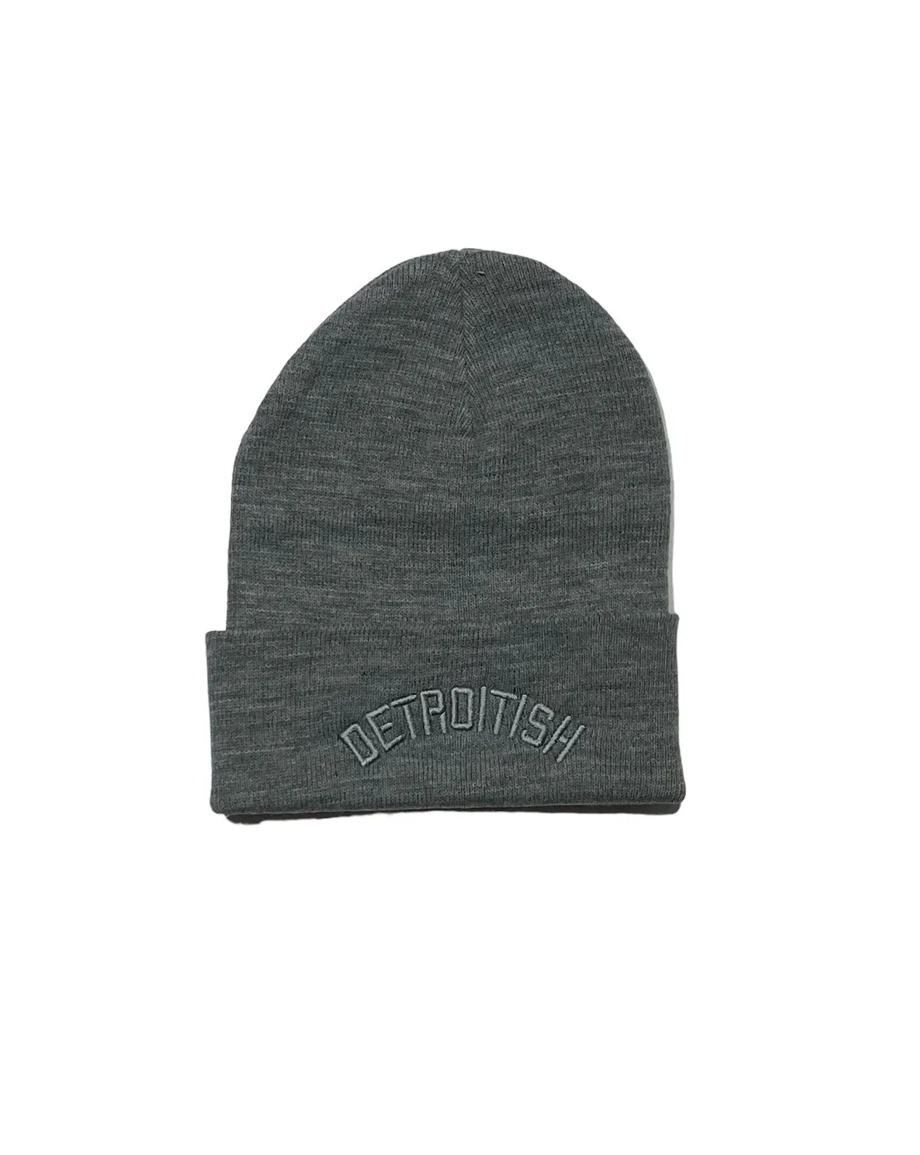 Ink Detroit - Detroitish Sustainable Knit Beanie - Heather Grey