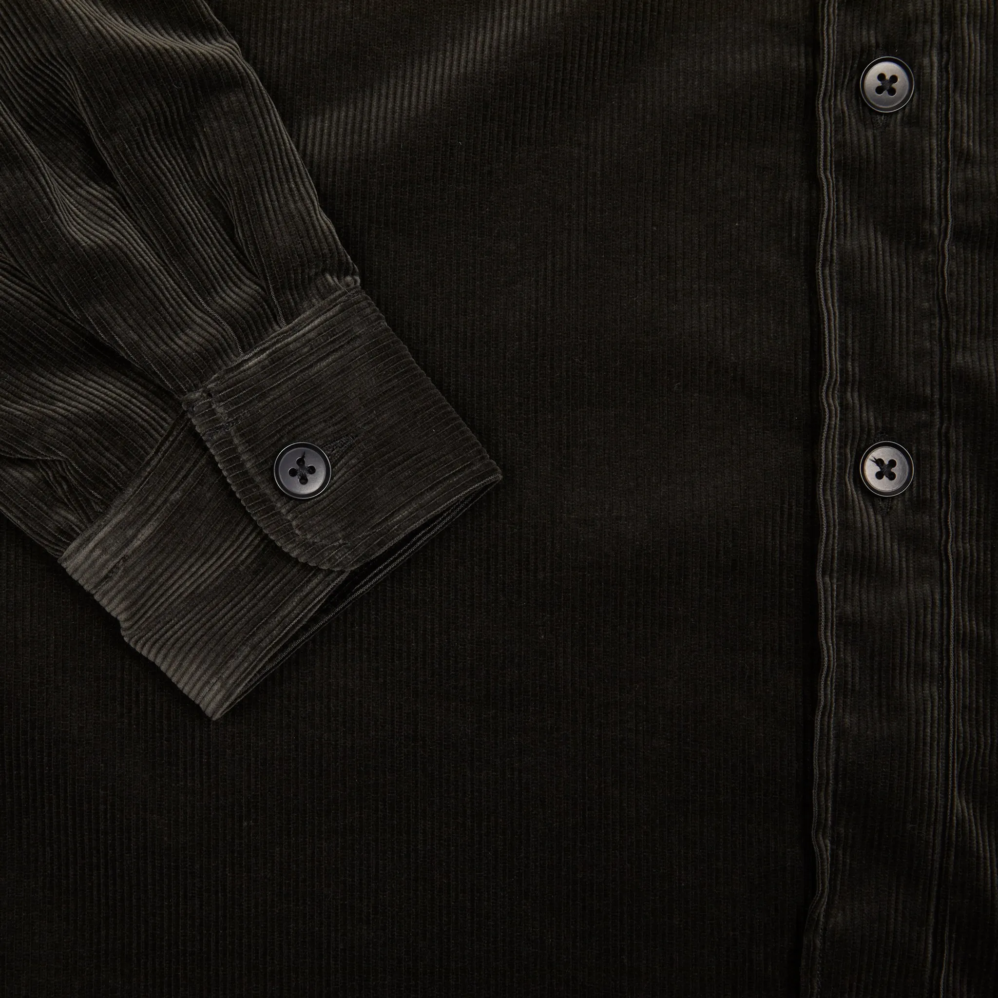 Kaptain Sunshine Corduroy CPO Shirt Jacket in Charcoal