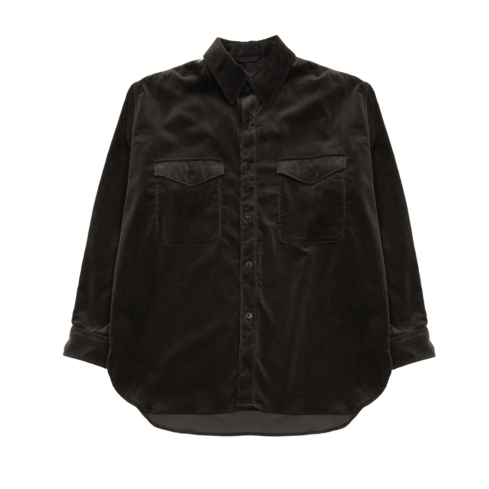 Kaptain Sunshine Corduroy CPO Shirt Jacket in Charcoal