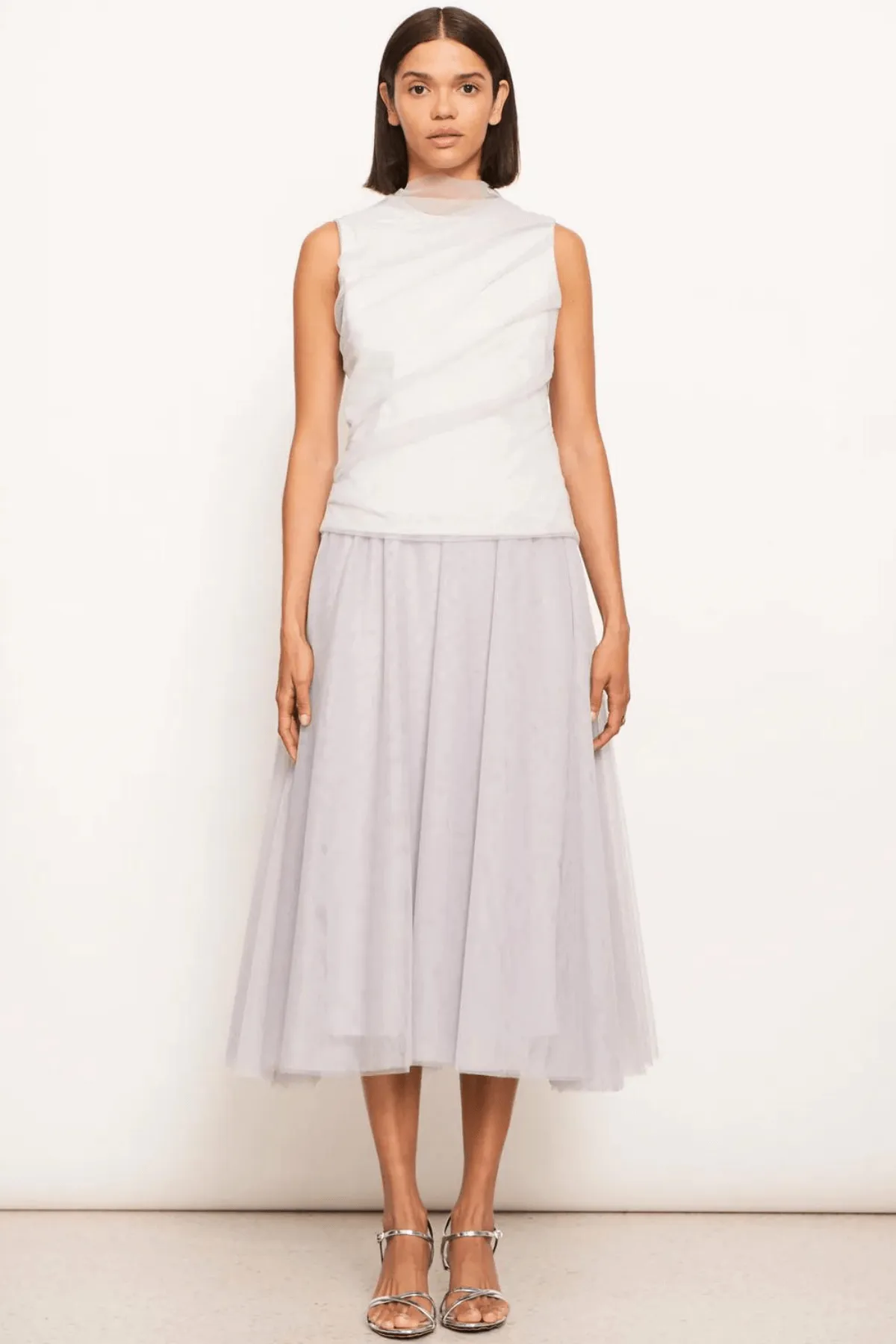 KEEL TULLE SKIRT SILVER