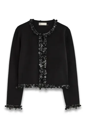 Kendra Embellished Wool-blend Cardigan