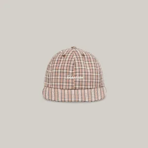 KNICKERBOCKER SERVICE COTTON & NYLON CAP - TAN PLAID