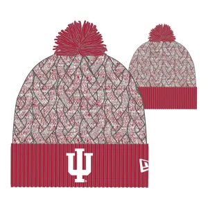 Ladies Indiana Hoosiers Marble Primary Logo Crimson Knit Hat