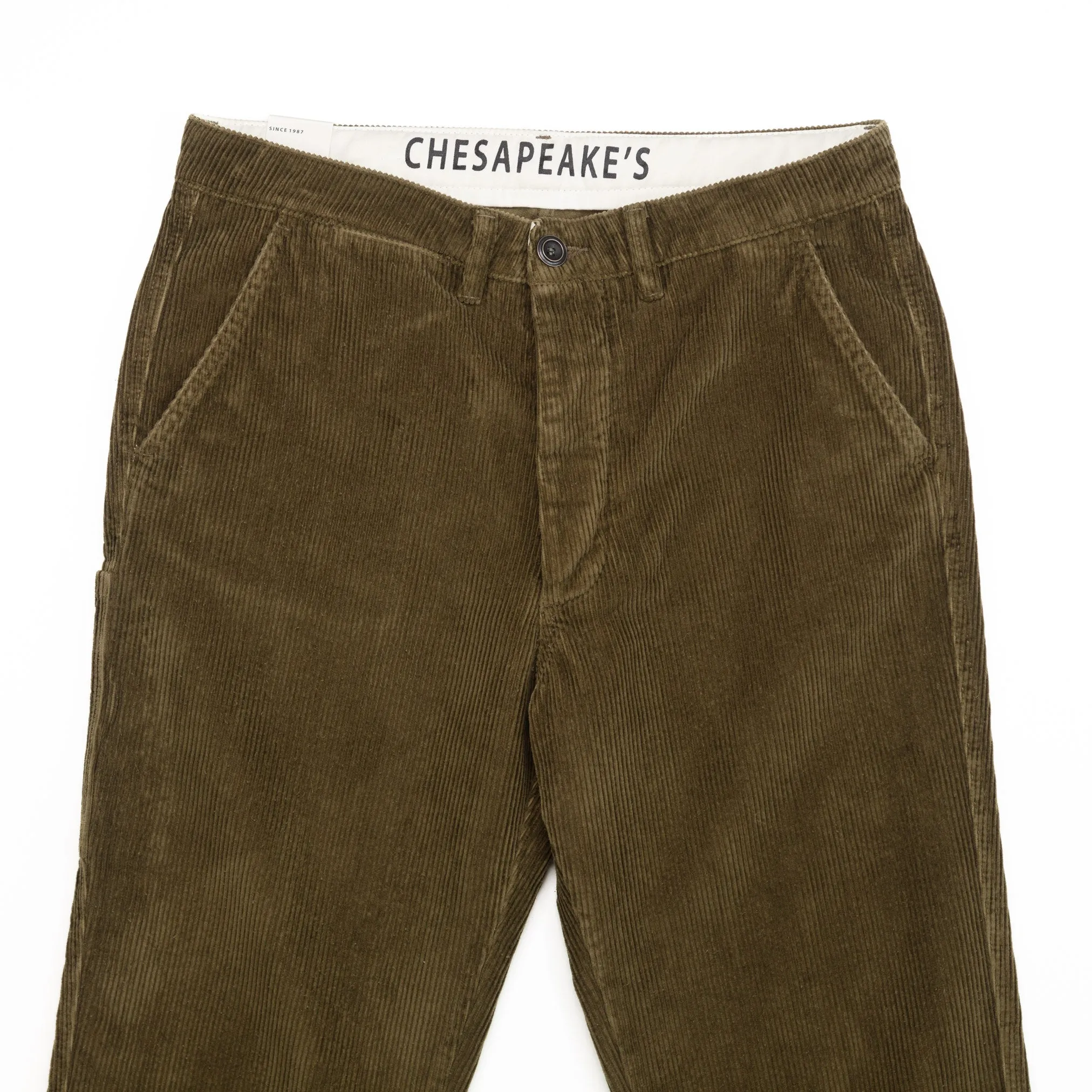 Lafont Work Pant in Army Green Corduroy