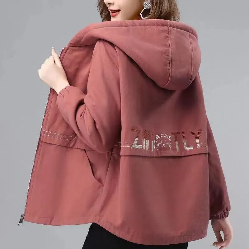 Lamb Plus Velvet Thigh-Length Loose Fit Sherpa Jacket