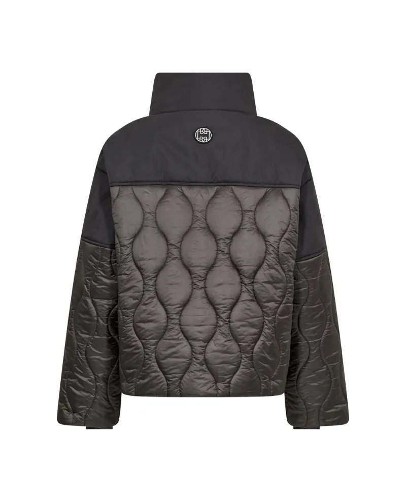 Levete Room Holly Short Black Olive Quilted Jacket