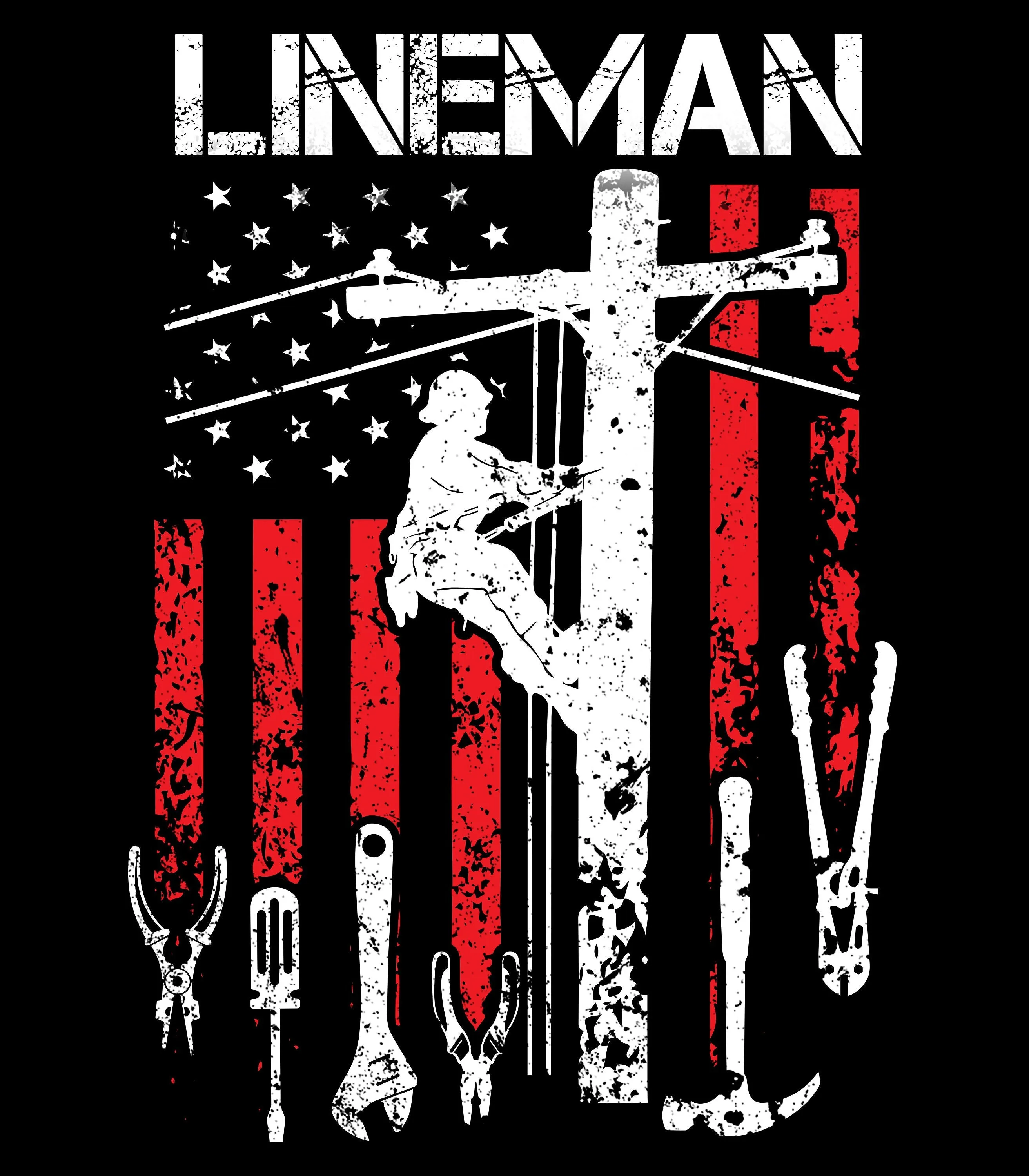 Lineman Patriotic American Flag Hoodie | Lineman Tools | Lineman Hoodie | USA Flag Patriotic Hoodie | Unisex Hoodie