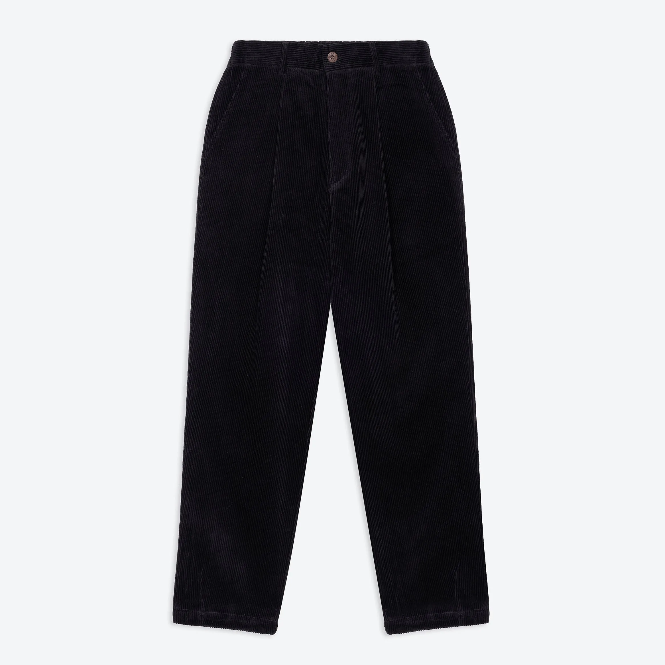 Lowie Black Corduroy Easy Trouser