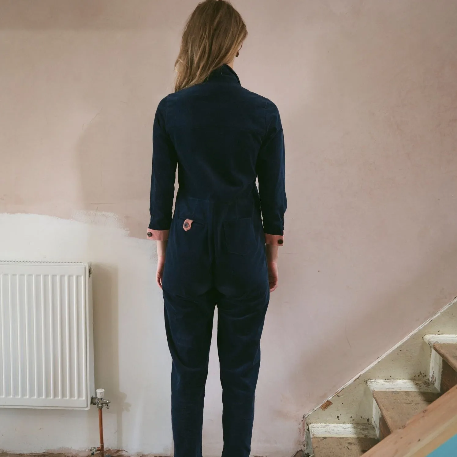 Lowie Navy Corduroy Boilersuit