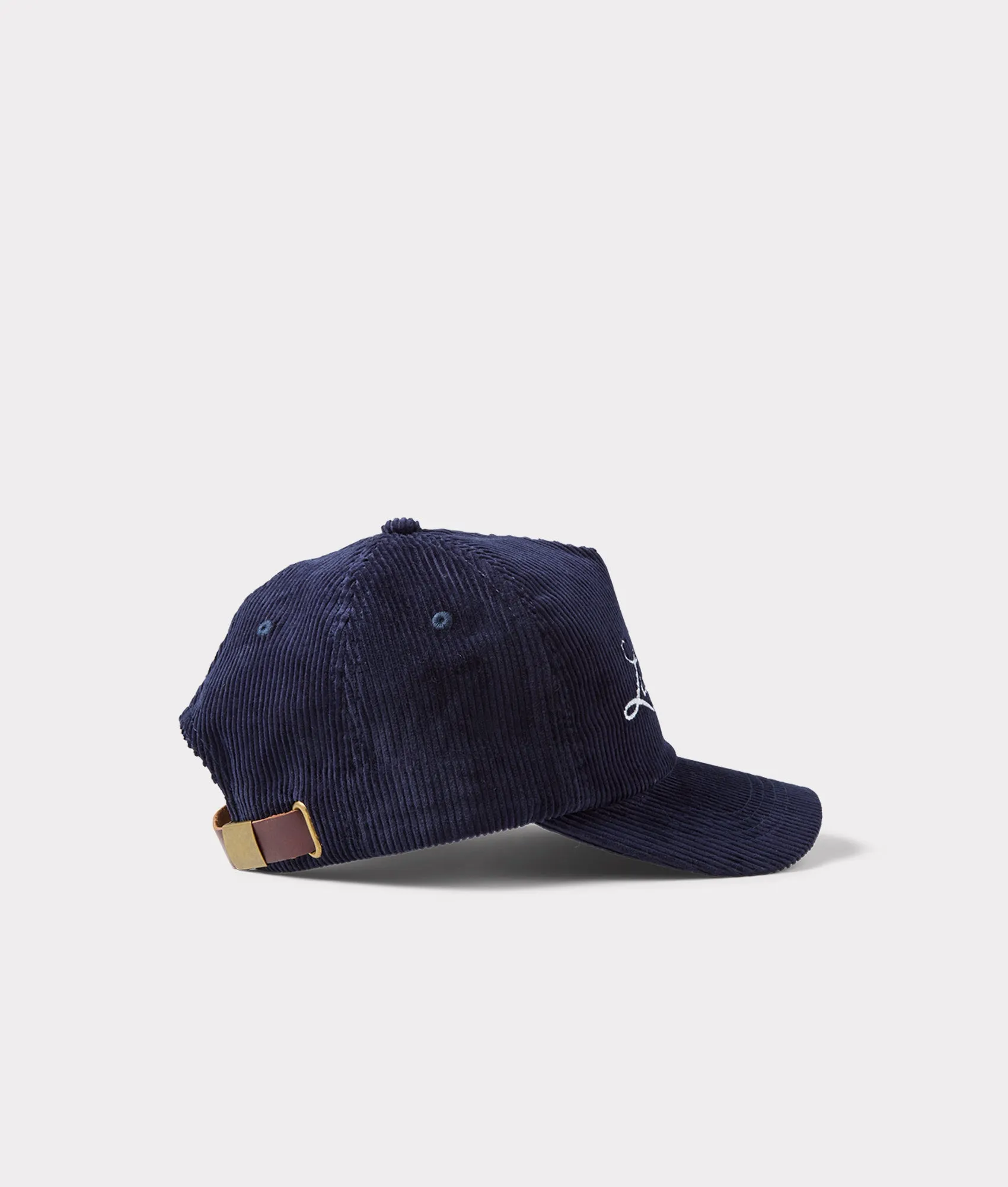 Lucchese Script Corduroy Cap :: Navy