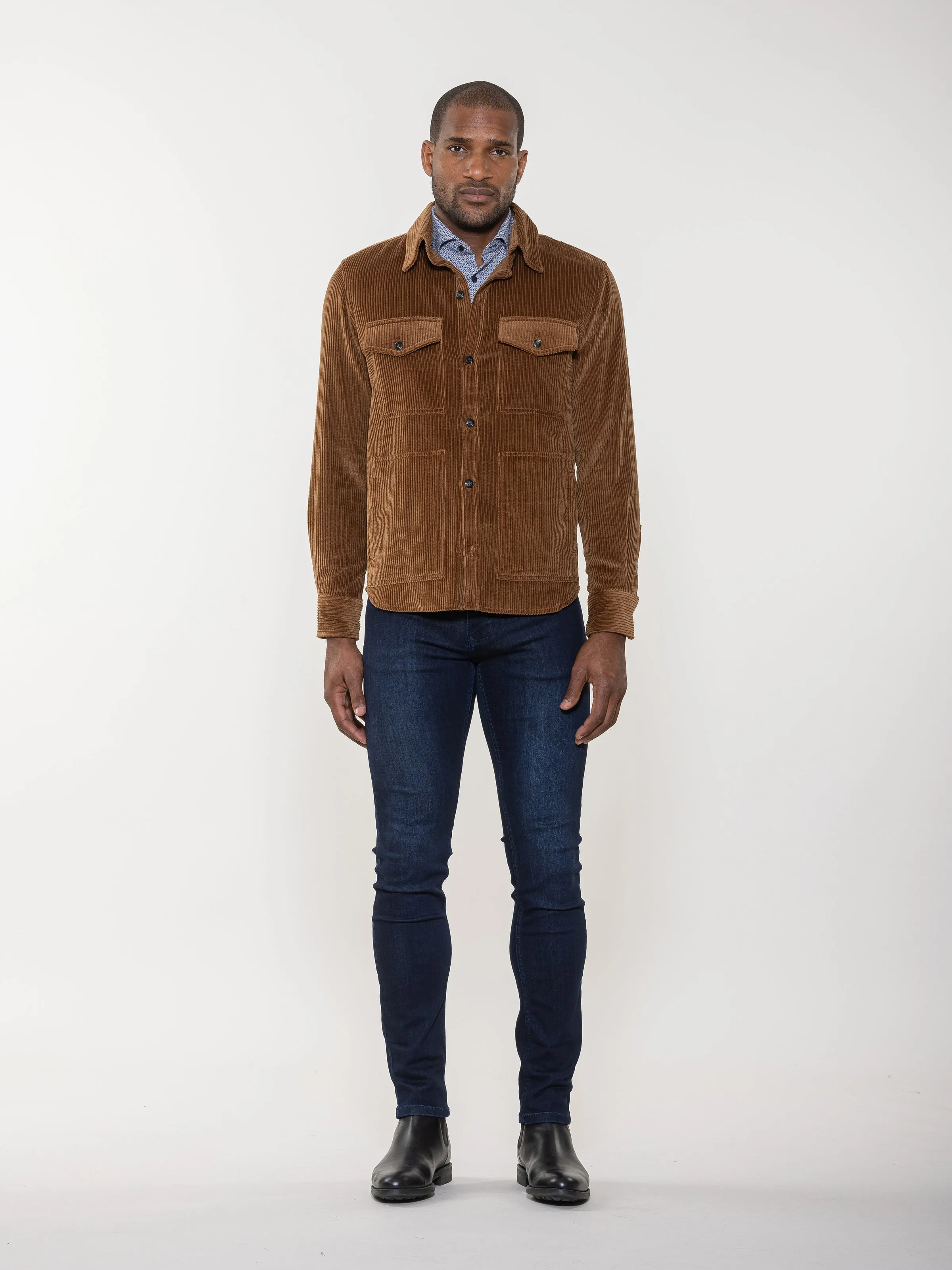 Luciano Visconti Corduroy Shirt Jacket