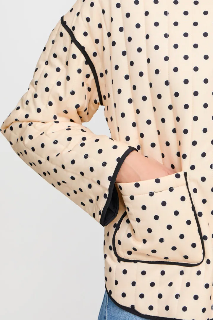 Malini Jacket - Cream/Black Polka Dot