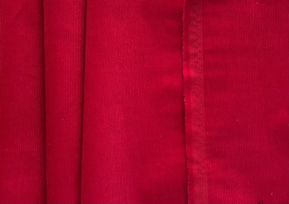 Maraschino Cocktail Cherry Stretch Pinwale Cotton Corduroy (Made in Italy)