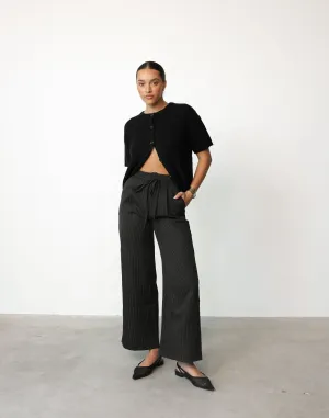 Mason Pants (Black Pinstripe)