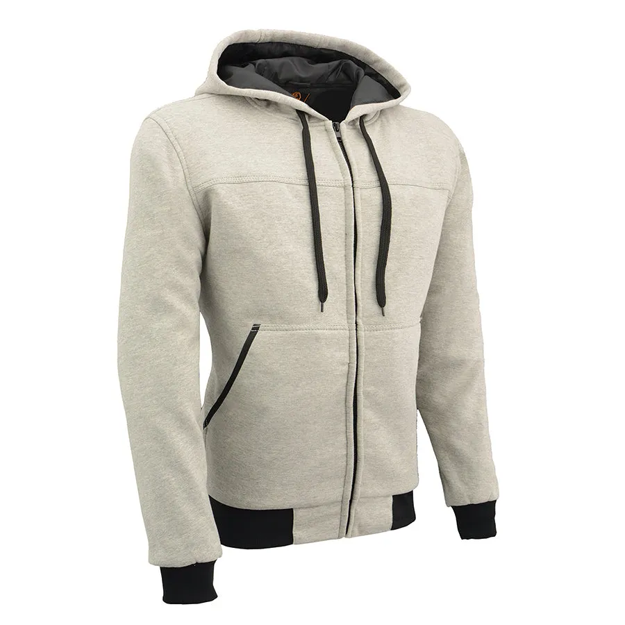 Men’s Armored Black Hoodie w/ Reinforced Shoulders & Elbows