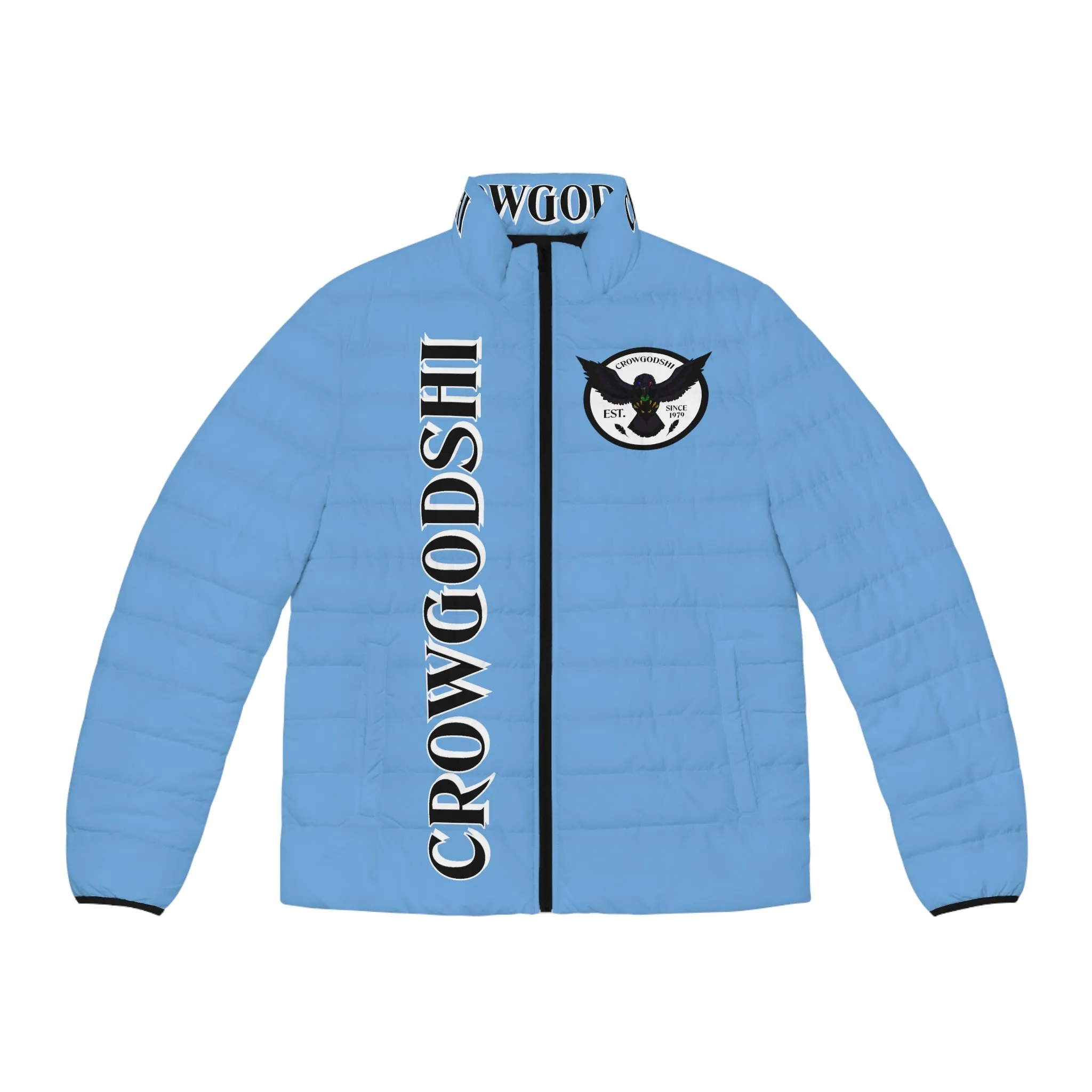 Men's CROWGODSHI Puffer Jacket, SKY BLUE