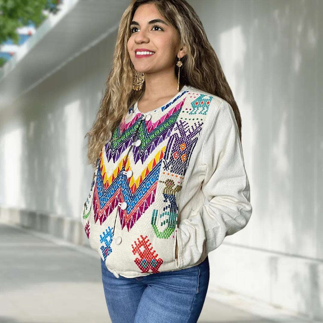 Mexican Embroidered Bolero Jacket - Maya