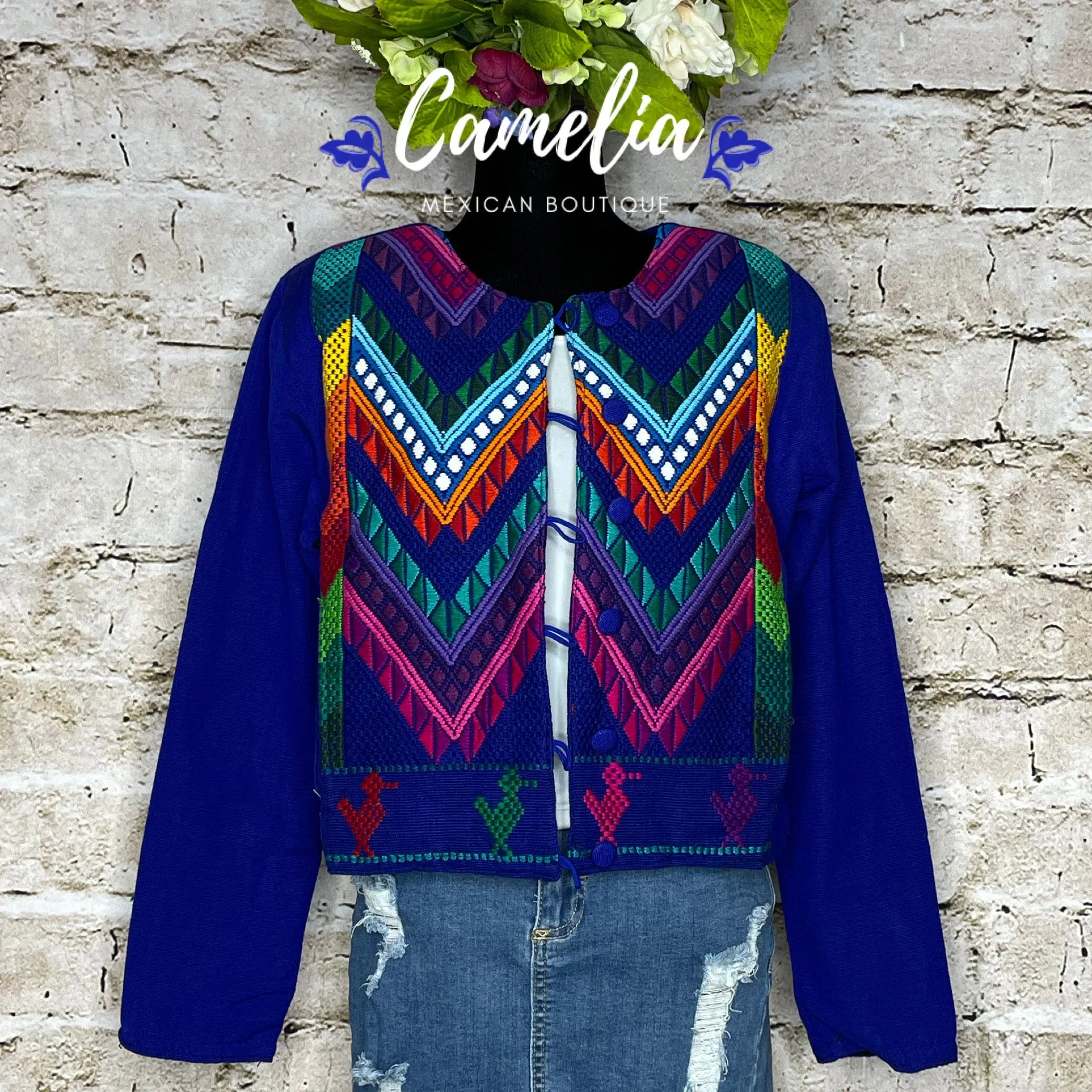 Mexican Embroidered Bolero Jacket - Maya