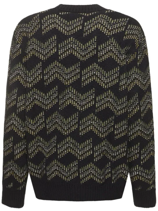 Missoni   Monogram jacquard cotton knit cardigan 