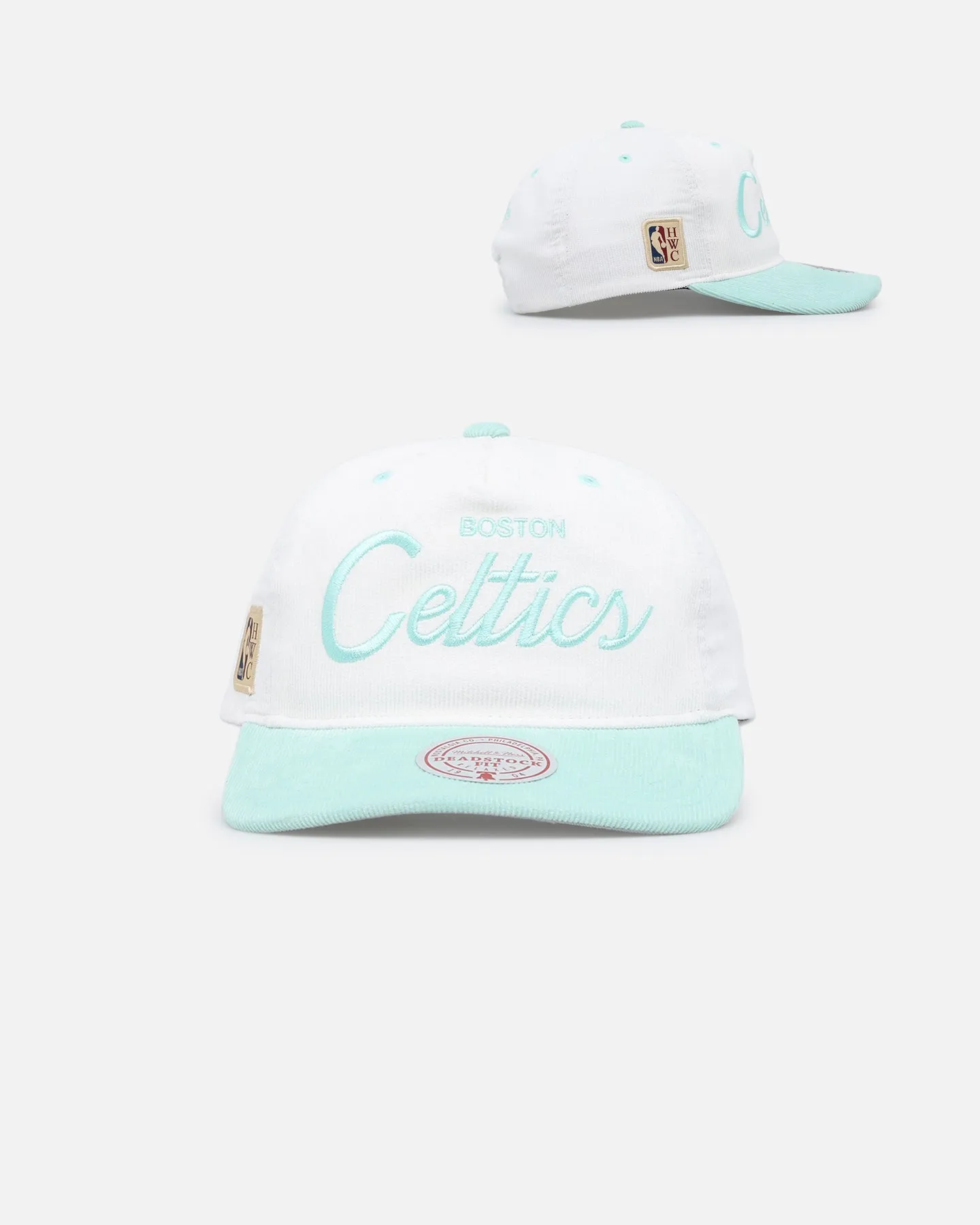 Mitchell & Ness Boston Celtics 'Pastel Corduroy' Deadstock Snapback White Cream/Mint