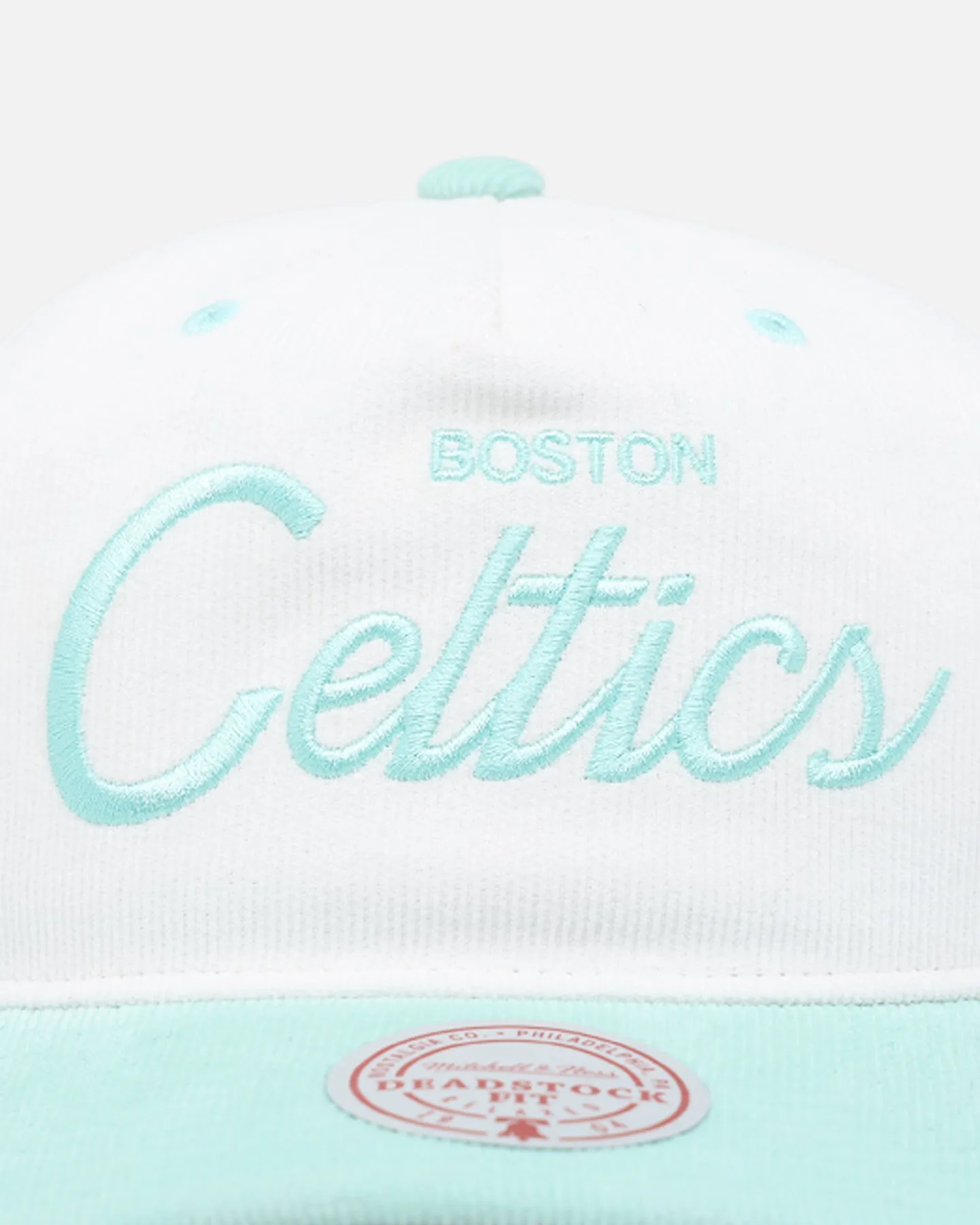 Mitchell & Ness Boston Celtics 'Pastel Corduroy' Deadstock Snapback White Cream/Mint