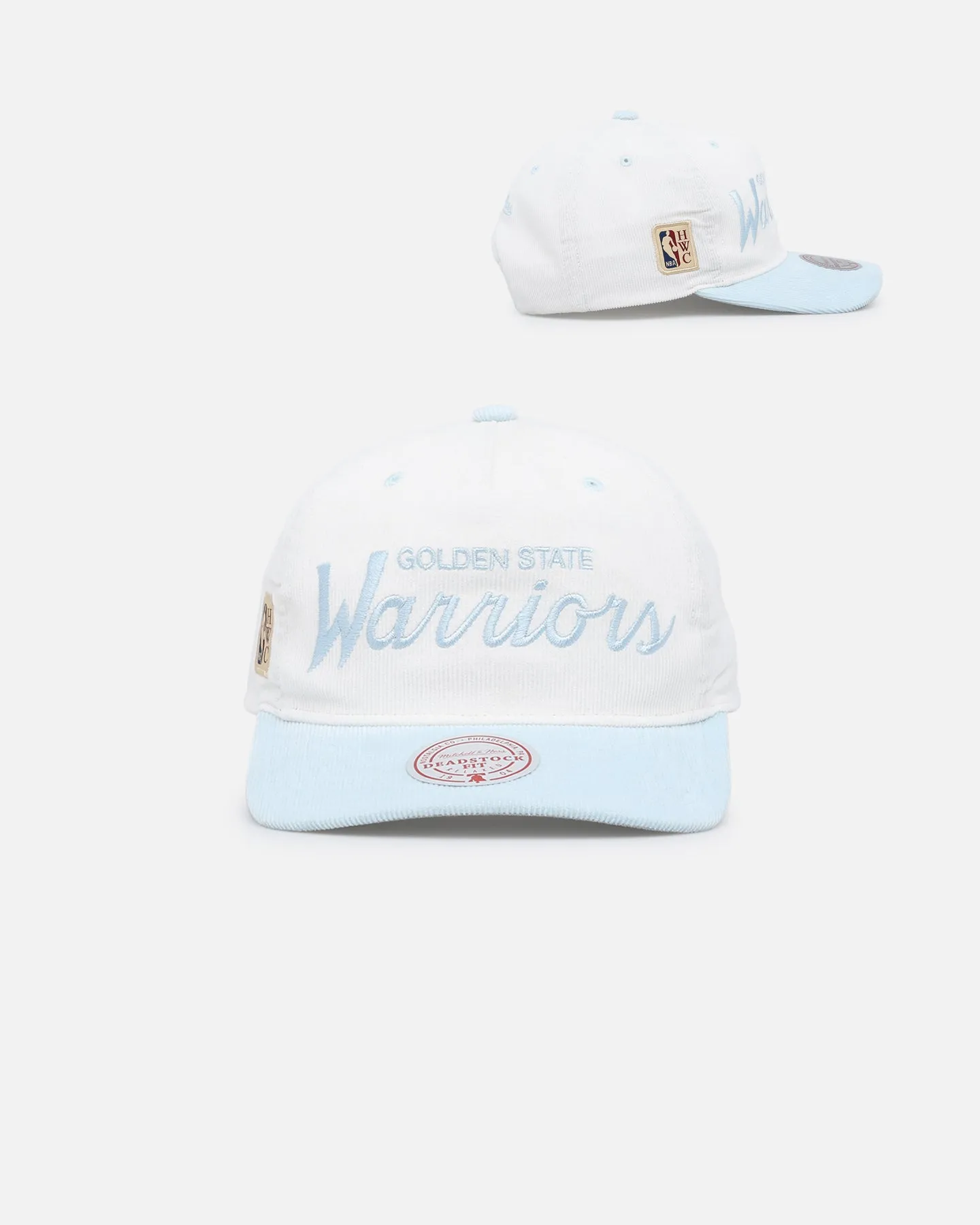 Mitchell & Ness Golden State Warriors 'Pastel Corduroy' Deadstock Snapback White Cream/Blue