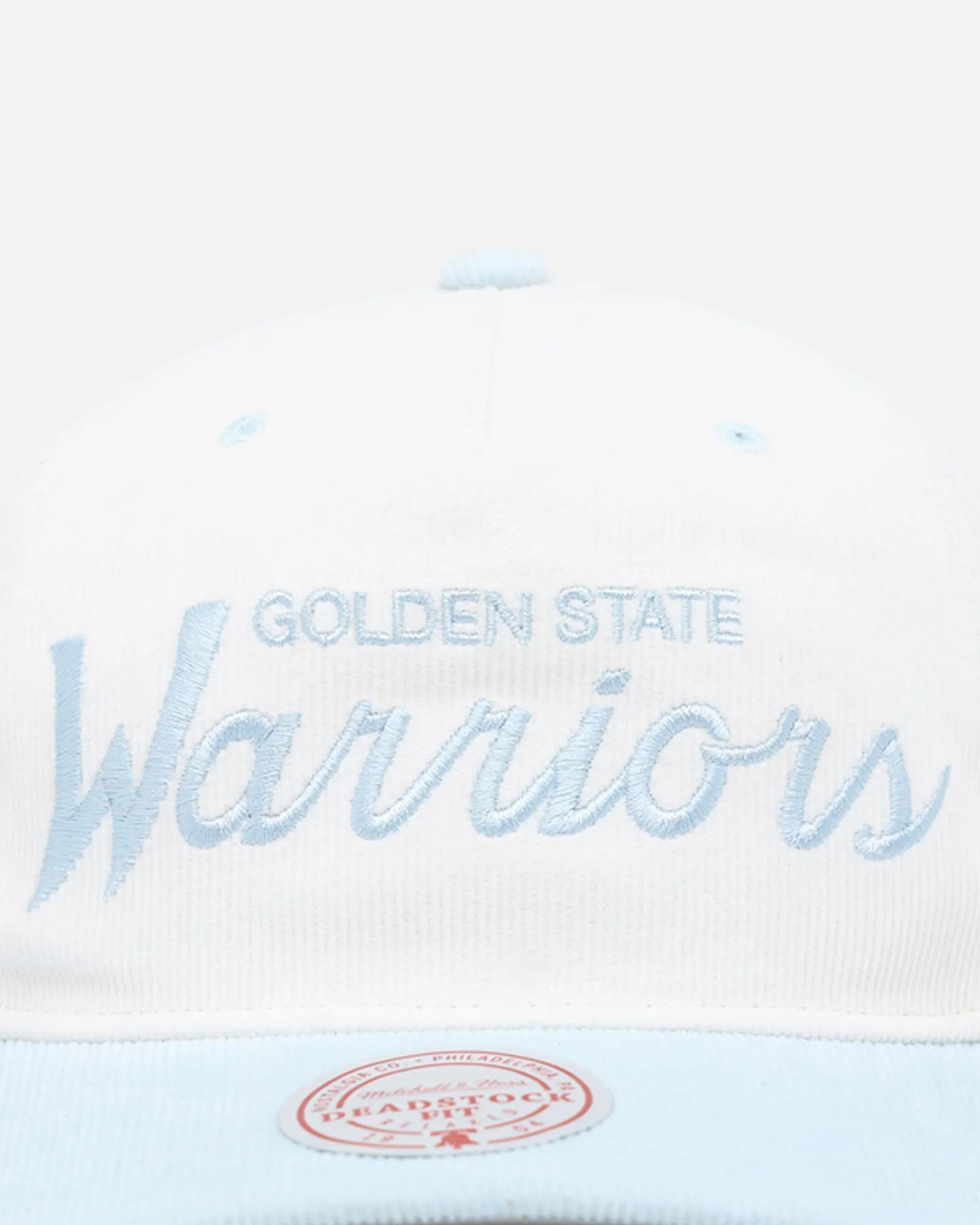 Mitchell & Ness Golden State Warriors 'Pastel Corduroy' Deadstock Snapback White Cream/Blue