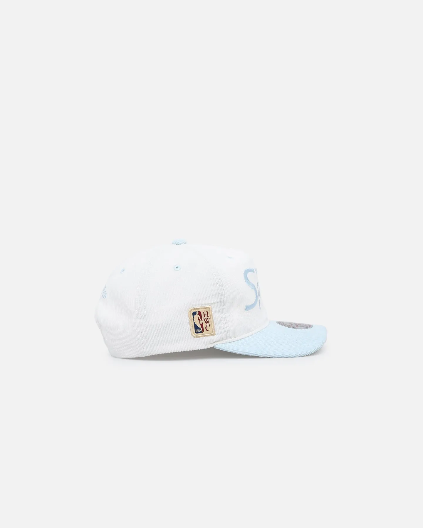 Mitchell & Ness San Antonio Spurs 'Pastel Corduroy' Deadstock Snapback White Cream/Light Blue