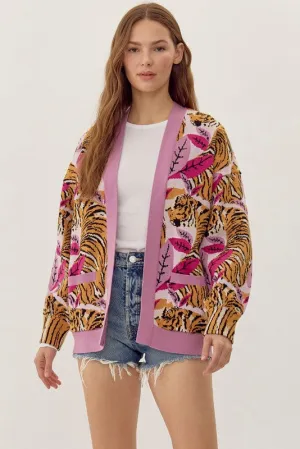 Mixed Print Cardigan