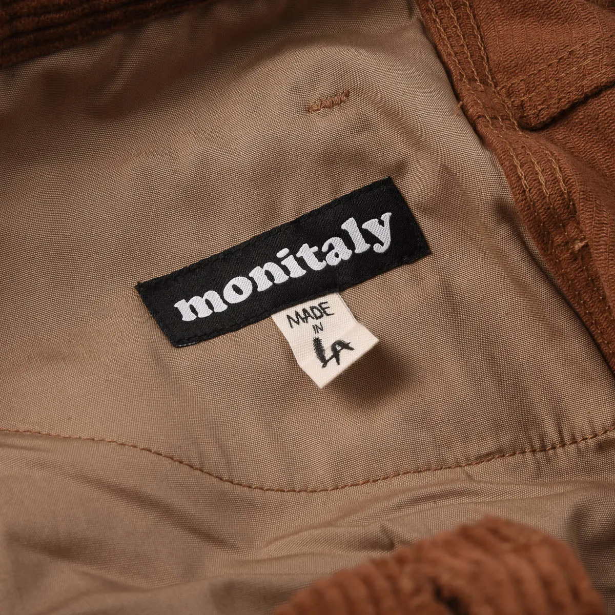 MONITALY DROP CROTCH PAINTER PANTS - CHESTNUT CORDUROY