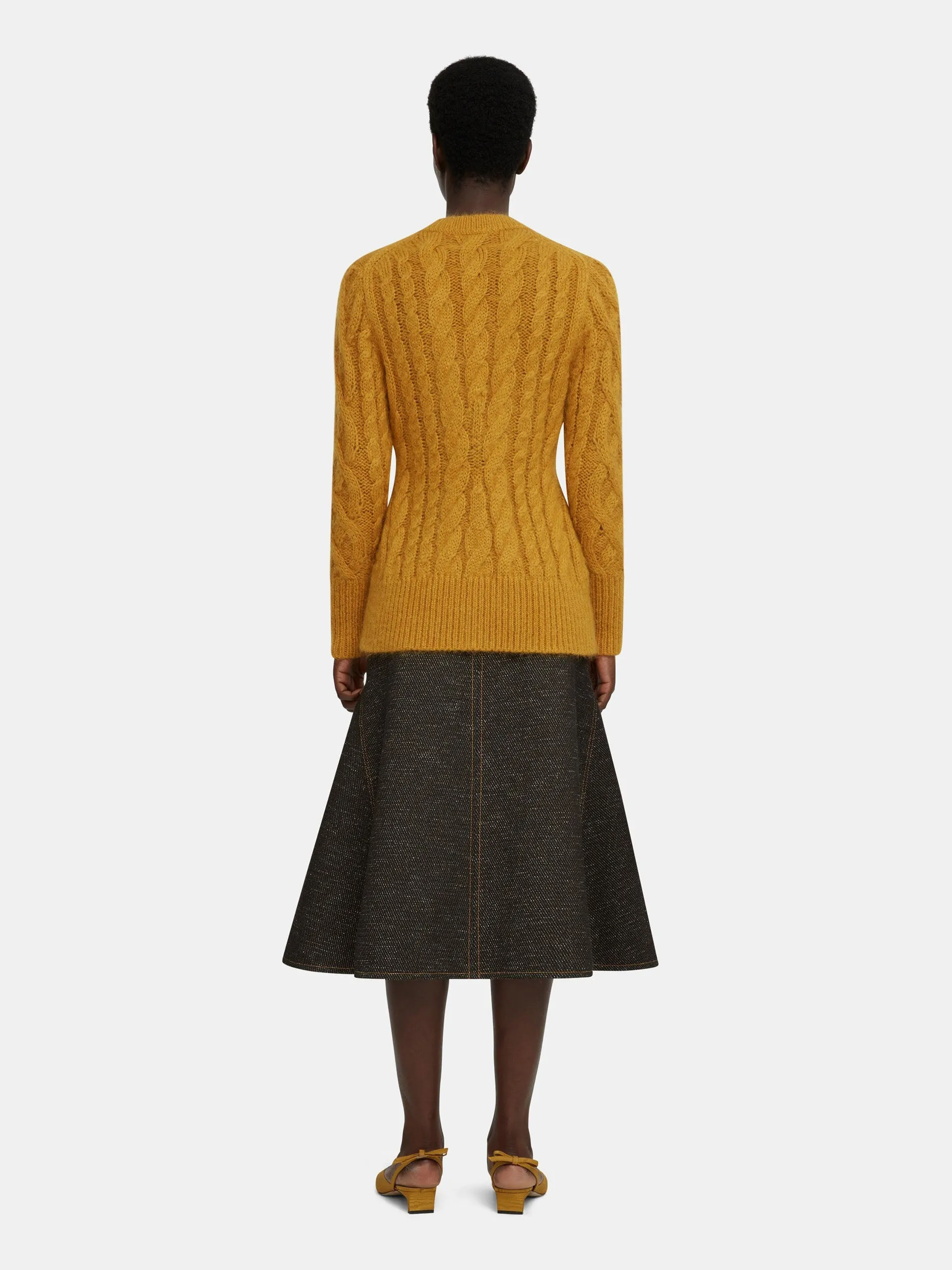 Mustard mohair Ross cardigan