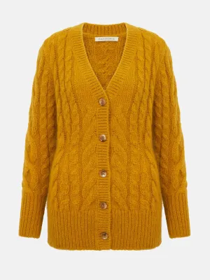 Mustard mohair Ross cardigan