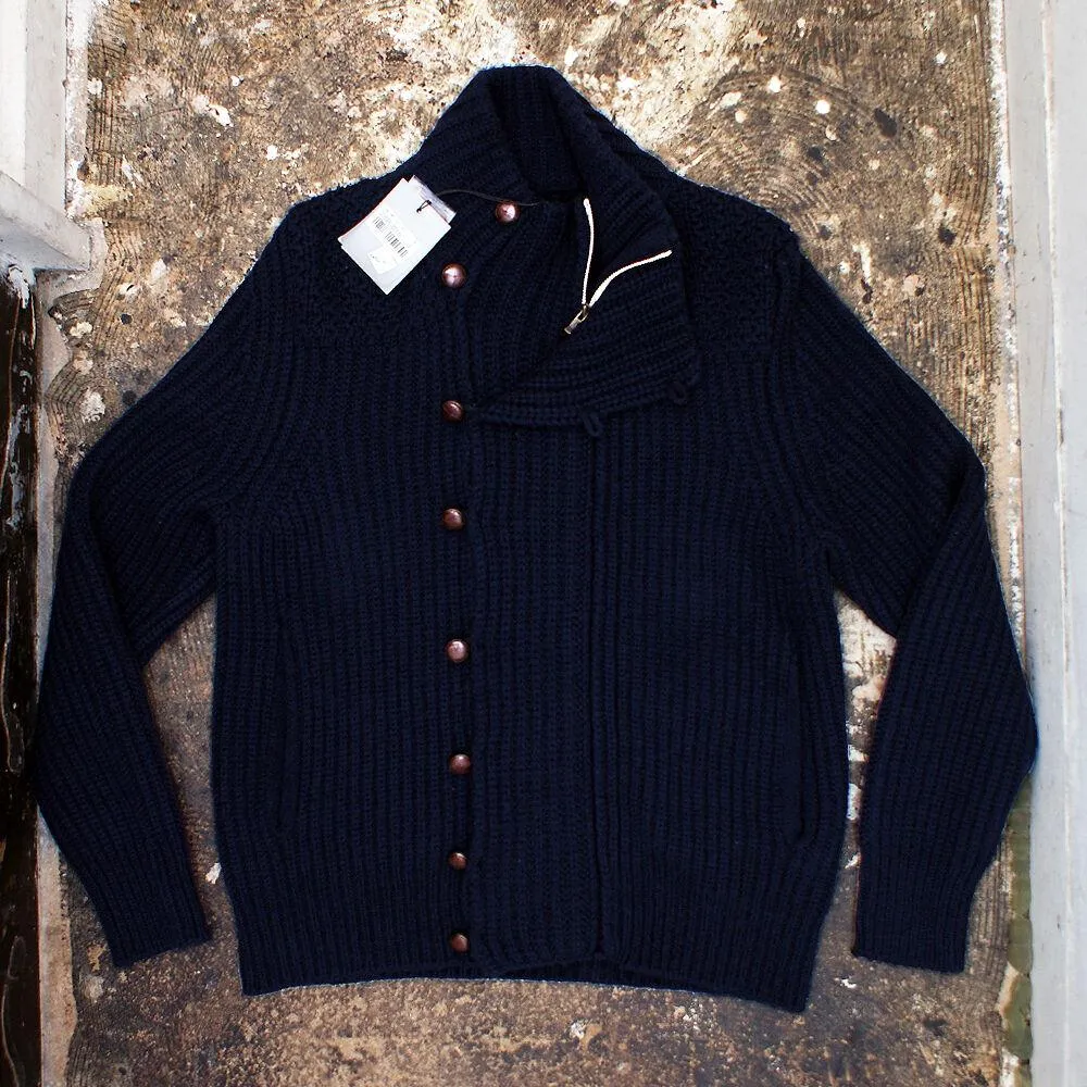 Navy Button Front Cardigan