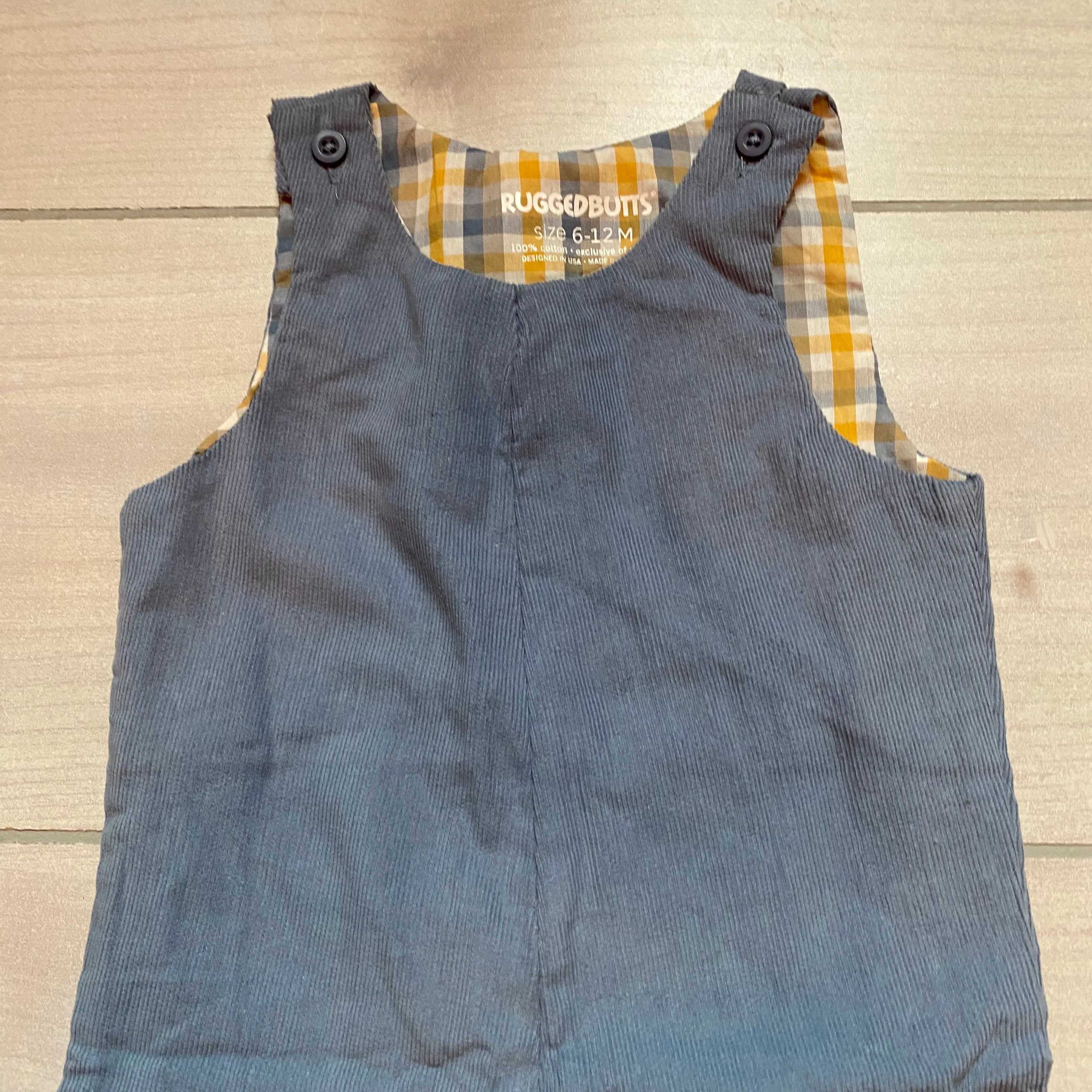 NEW Rugged Butts Blue Corduroy Romper