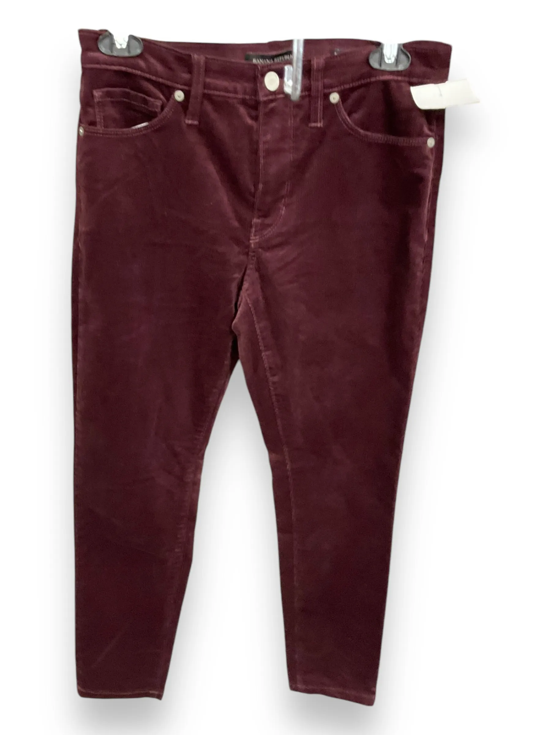 Pants Corduroy By Banana Republic In Maroon, Size: 4